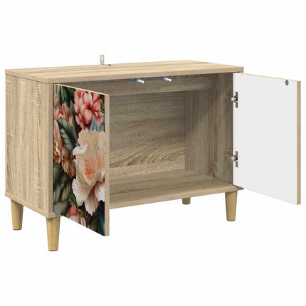 TV-skåp BORNE 69 x 33 x 50 cm Sonoma-ek Konstruerat trä