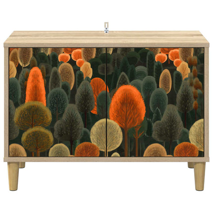 TV-skåp ZAANDAM 69 x 33 x 50 cm Sonoma-ek Konstruerat trä