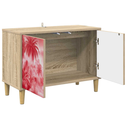 TV-skåp AACHEN 69 x 33 x 50 cm Sonoma-ek Konstruerat trä