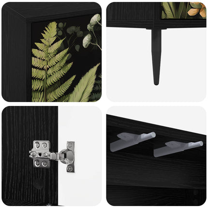 TV-skåp RHENEN 69 x 33 x 50,5 cm Svart ek Konstruerat trä