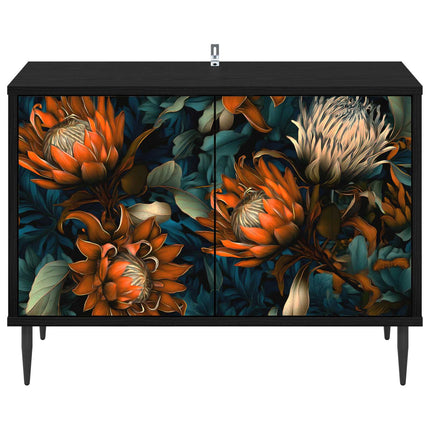 TV-skåp LOCHEM 69 x 33 x 50,5 cm Svart ek Konstruerat trä