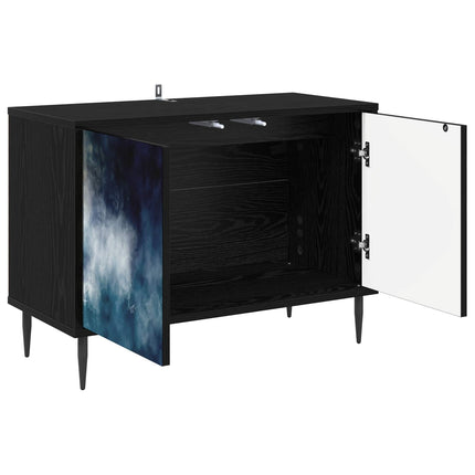 TV-skåp RAALTE 69 x 33 x 50,5 cm Svart ek Konstruerat trä