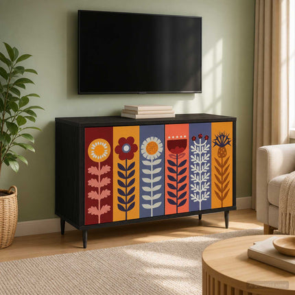 TV-skåp ESSEN 69 x 33 x 50,5 cm Svart ek Konstruerat trä