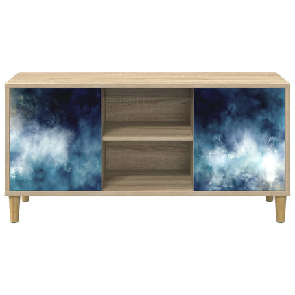 TV-skåp RAALTE 102 x 33 x 50 cm Sonoma-ek Konstruerat trä