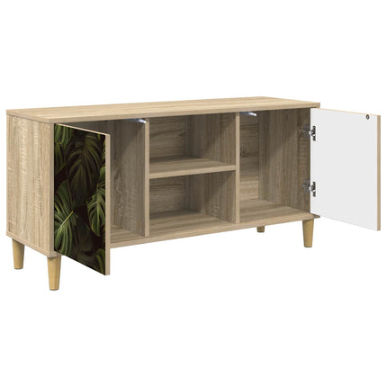 TV-skåp ELBURG 102 x 33 x 50 cm Sonoma-ek Konstruerat trä