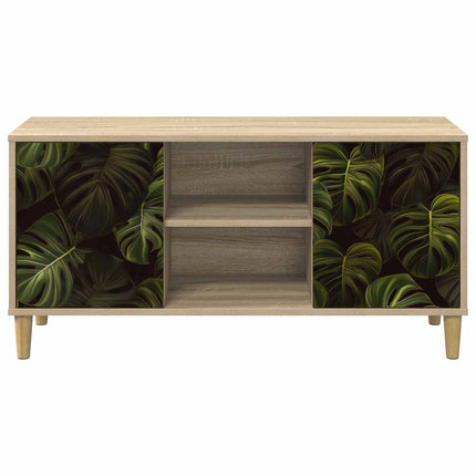 TV-skåp ELBURG 102 x 33 x 50 cm Sonoma-ek Konstruerat trä