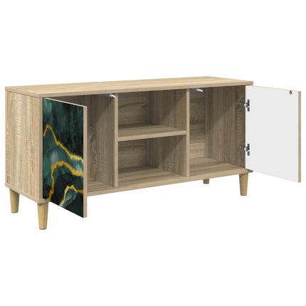 TV-skåp WIJHE 102 x 33 x 50 cm Sonoma-ek Konstruerat trä