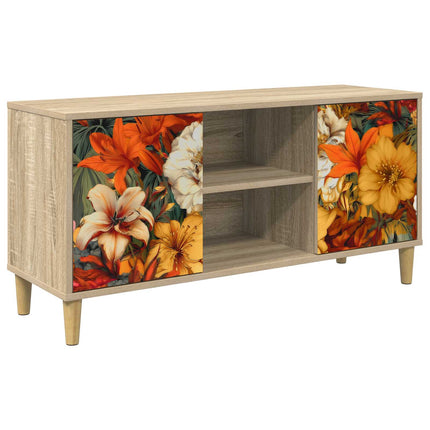TV-skåp GENNEP 102 x 33 x 50 cm Sonoma-ek Konstruerat trä