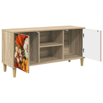 TV-skåp GENNEP 102 x 33 x 50 cm Sonoma-ek Konstruerat trä
