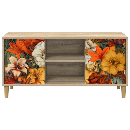 TV-skåp GENNEP 102 x 33 x 50 cm Sonoma-ek Konstruerat trä