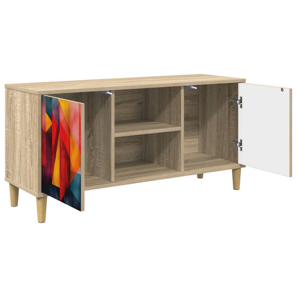 TV-skåp HEESCH 102 x 33 x 50 cm Sonoma-ek Konstruerat trä