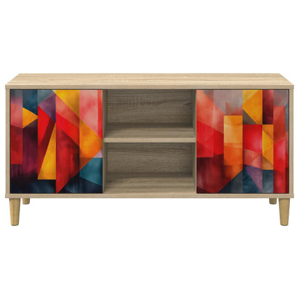 TV-skåp HEESCH 102 x 33 x 50 cm Sonoma-ek Konstruerat trä