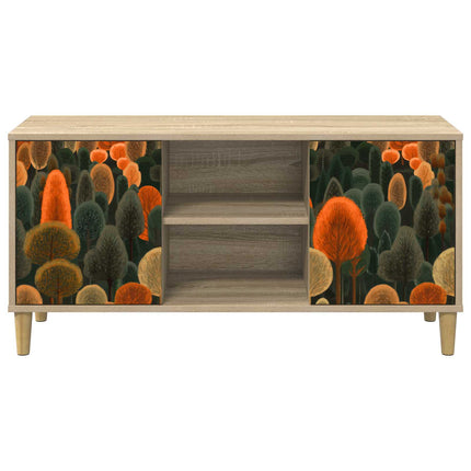 TV-skåp ZAANDAM 102 x 33 x 50 cm Sonoma-ek Konstruerat trä