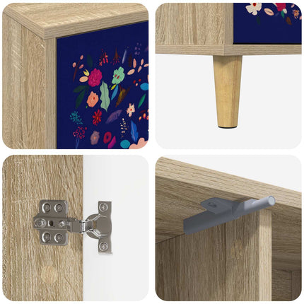 TV-skåp MAINZ 102 x 33 x 50 cm Sonoma-ek Konstruerat trä