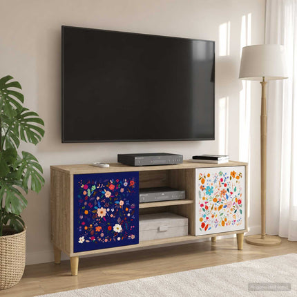 TV-skåp MAINZ 102 x 33 x 50 cm Sonoma-ek Konstruerat trä