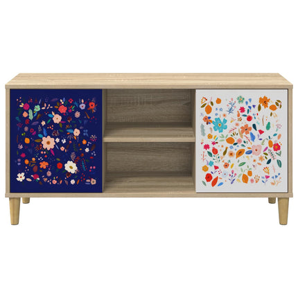 TV-skåp MAINZ 102 x 33 x 50 cm Sonoma-ek Konstruerat trä