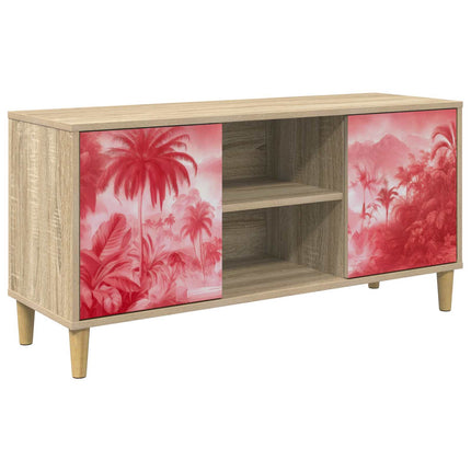 TV-skåp AACHEN 102 x 33 x 50 cm Sonoma-ek Konstruerat trä