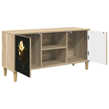 TV-skåp BREMEN 102 x 33 x 50 cm Sonoma-ek Konstruerat trä