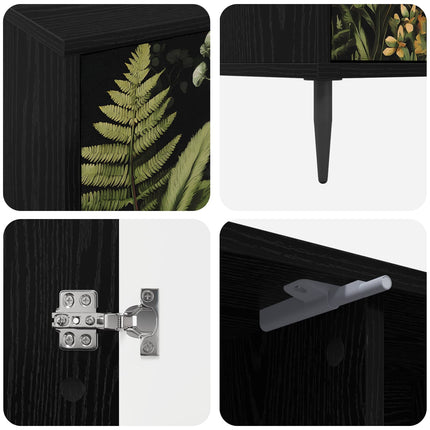 TV-skåp RHENEN 102 x 33 x 51 cm Svart ek Konstruerat trä