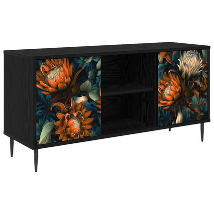 TV-skåp LOCHEM 102 x 33 x 51 cm Svart ek Konstruerat trä