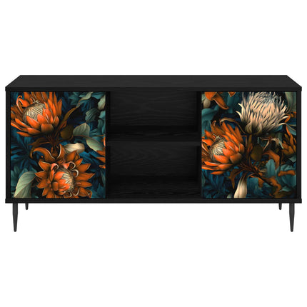 TV-skåp LOCHEM 102 x 33 x 51 cm Svart ek Konstruerat trä