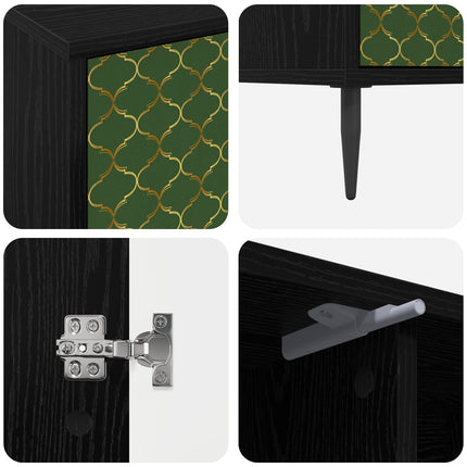 TV-skåp GELEEN 102 x 33 x 51 cm Svart ek Konstruerat trä