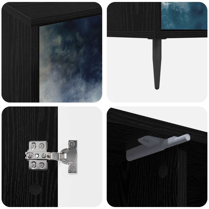 TV-skåp RAALTE 102 x 33 x 51 cm Svart ek Konstruerat trä