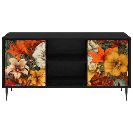 TV-skåp GENNEP 102 x 33 x 51 cm Svart ek Konstruerat trä