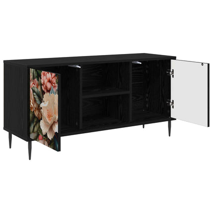 TV-skåp BORNE 102 x 33 x 51 cm Svart ek Konstruerat trä