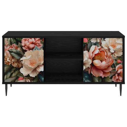 TV-skåp BORNE 102 x 33 x 51 cm Svart ek Konstruerat trä