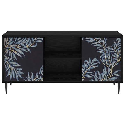 TV-skåp DOKKUM 102 x 33 x 51 cm Svart ek Konstruerat trä