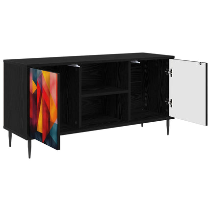 TV-skåp HEESCH 102 x 33 x 51 cm Svart ek Konstruerat trä
