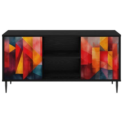 TV-skåp HEESCH 102 x 33 x 51 cm Svart ek Konstruerat trä