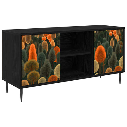 TV-skåp ZAANDAM 102 x 33 x 51 cm Svart ek Konstruerat trä
