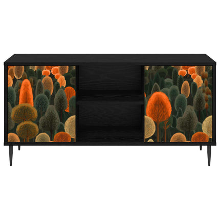 TV-skåp ZAANDAM 102 x 33 x 51 cm Svart ek Konstruerat trä