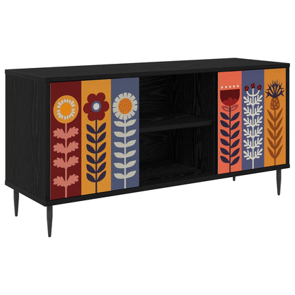 TV-skåp ESSEN 102 x 33 x 51 cm Svart ek Konstruerat trä