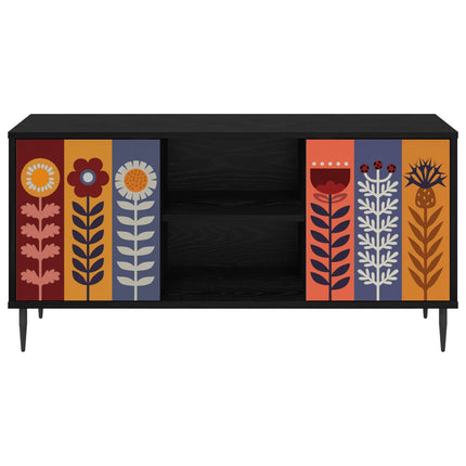 TV-skåp ESSEN 102 x 33 x 51 cm Svart ek Konstruerat trä