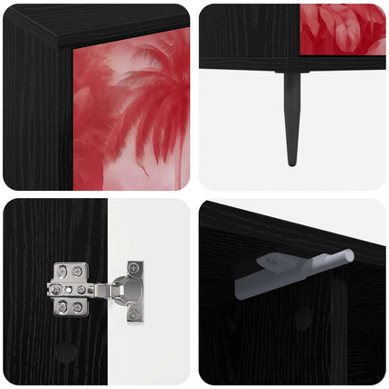TV-skåp AACHEN 102 x 33 x 51 cm Svart ek Konstruerat trä