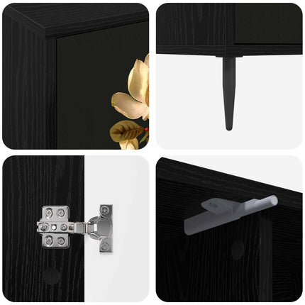 TV-skåp BREMEN 102 x 33 x 51 cm Svart ek Konstruerat trä