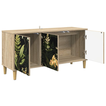 TV-skåp RHENEN 102 x 33 x 50 cm Sonoma-ek Konstruerat trä