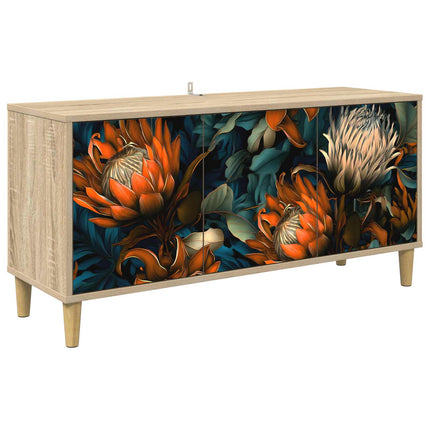 TV-skåp LOCHEM 102 x 33 x 50 cm Sonoma-ek Konstruerat trä