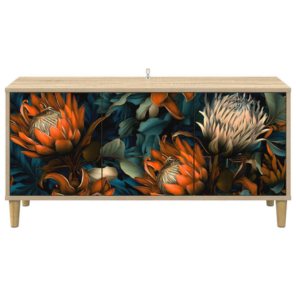 TV-skåp LOCHEM 102 x 33 x 50 cm Sonoma-ek Konstruerat trä