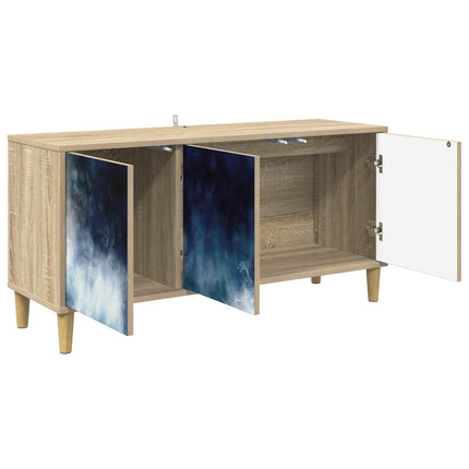 TV-skåp RAALTE 102 x 33 x 50 cm Sonoma-ek Konstruerat trä