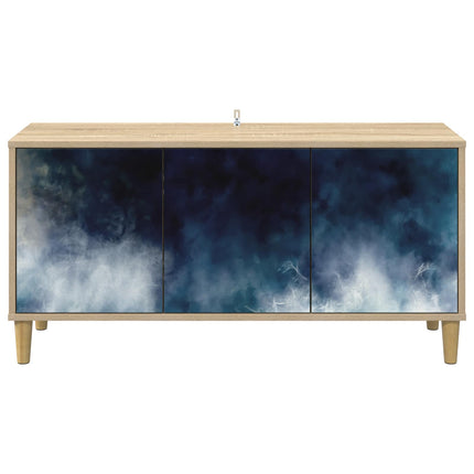 TV-skåp RAALTE 102 x 33 x 50 cm Sonoma-ek Konstruerat trä