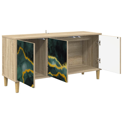 TV-skåp WIJHE 102 x 33 x 50 cm Sonoma-ek Konstruerat trä
