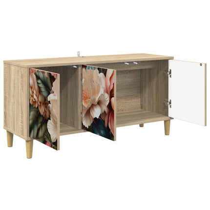 TV-skåp BORNE 102 x 33 x 50 cm Sonoma-ek Konstruerat trä