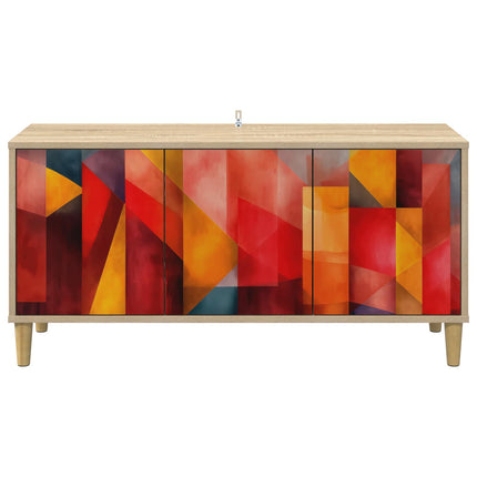 TV-skåp HEESCH 102 x 33 x 50 cm Sonoma-ek Konstruerat trä