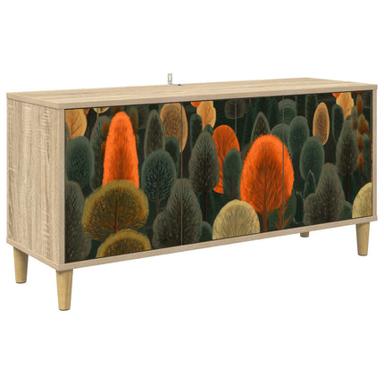 TV-skåp ZAANDAM 102 x 33 x 50 cm Sonoma-ek Konstruerat trä