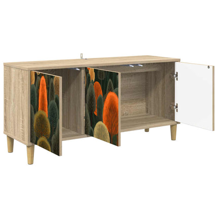 TV-skåp ZAANDAM 102 x 33 x 50 cm Sonoma-ek Konstruerat trä