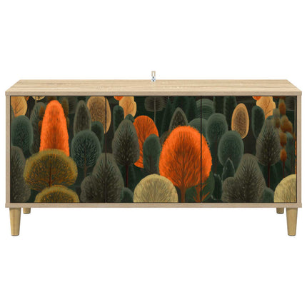 TV-skåp ZAANDAM 102 x 33 x 50 cm Sonoma-ek Konstruerat trä